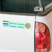 Sierra Leone Vlag + Landkaart Bumpersticker (Op Truck)