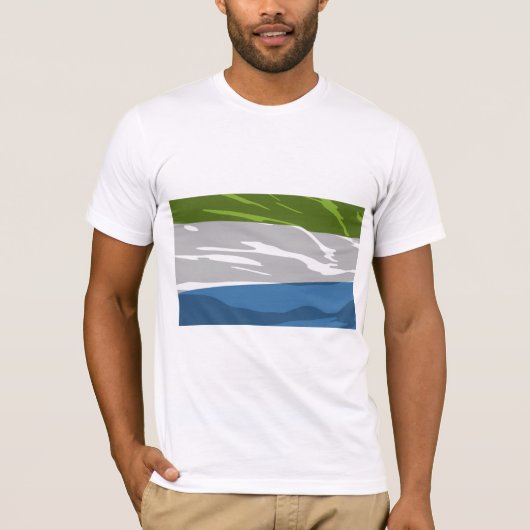 Sierra Leone Vlag Mannen T-Shirt (Voorkant)