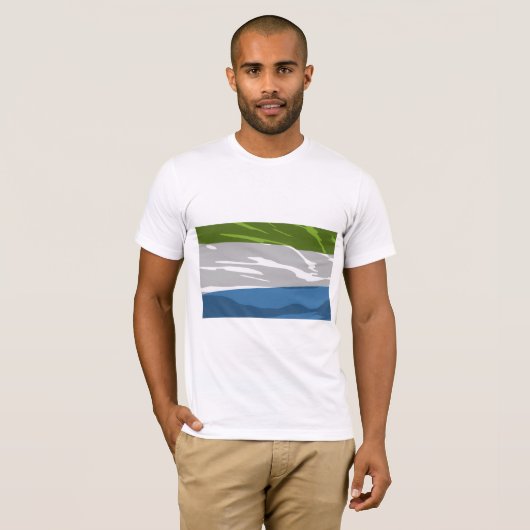 Sierra Leone Vlag Mannen T-Shirt (Voorkant volledig)