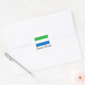 Sierra Leone Vlag Ontwerp Ronde Sticker (Envelop)