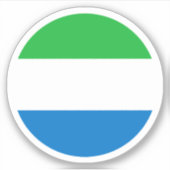 Sierra Leone Vlag Ronde Sticker (Voorkant)