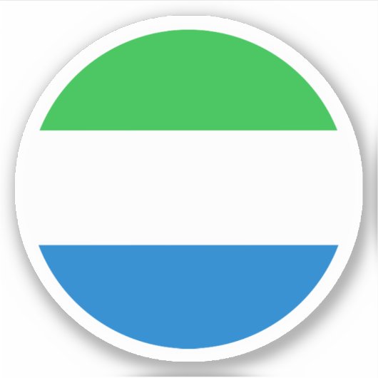 Sierra Leone Vlag Ronde Sticker (Voorkant)