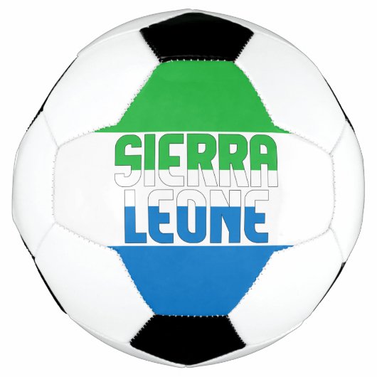 Sierra Leone Vlag Schattig Patriottisch Voetbal (Voorkant)