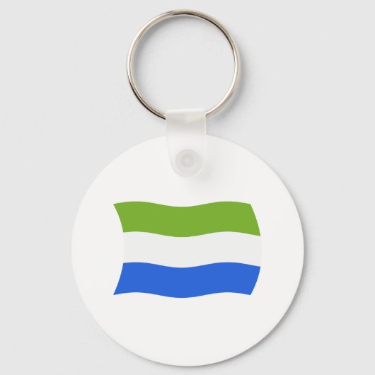 Sierra Leone Vlag Sleutelhanger (Voorkant)
