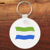 Sierra Leone Vlag Sleutelhanger (Voorkant)
