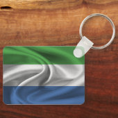 Sierra Leone-vlag sleutelhanger (Voorkant)