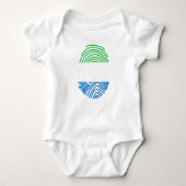 Sierra Leone Vlag Vingerprint Romper (Voorkant)