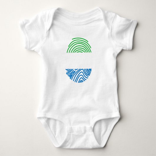Sierra Leone Vlag Vingerprint Romper