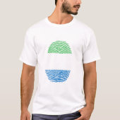 Sierra Leone Vlag Vingerprint T-shirt (Voorkant)