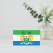 Sierra Leone Vlag & Wapen, Sierra Leone Visitekaartje (Staand voorkant)
