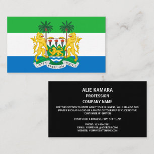 Sierra Leone Vlag & Wapen, Sierra Leone Visitekaartje