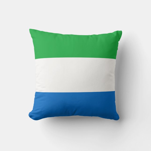 Sierra Leone Vlag x Vlag Kussen (Voorkant)