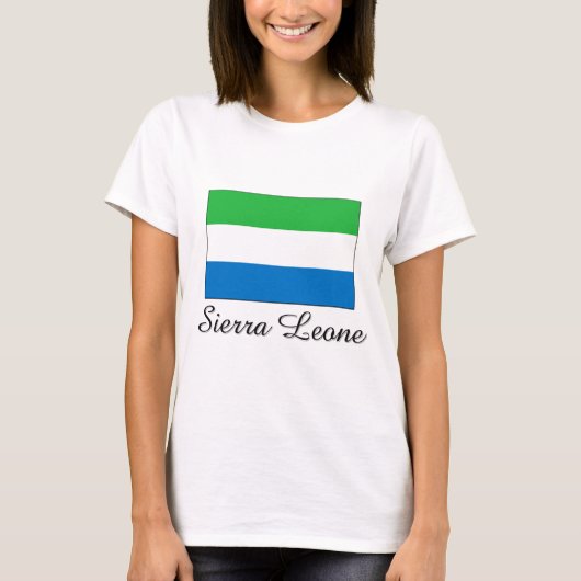 Sierra Leone-vlagontwerp T-shirt (Voorkant)