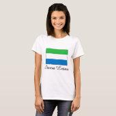 Sierra Leone-vlagontwerp T-shirt (Voorkant volledig)