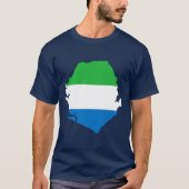 Sierra Leone-vlagplattegrond T-shirt (Voorkant)