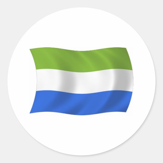 Sierra Leone Vlagsticker Ronde Sticker (Voorkant)