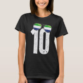 Sierra Leone Voetballer Nummer 10 Sierra Leone T-shirt (Voorkant)
