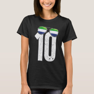 Sierra Leone Voetballer Nummer 10 Sierra Leone T-shirt