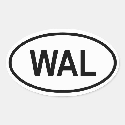 Sierra Leone "WAL" Ovale Sticker (Voorkant)