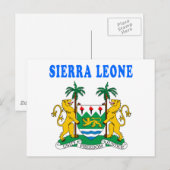 Sierra Leone - wapenschild Design Briefkaart (Voorkant / Achterkant)