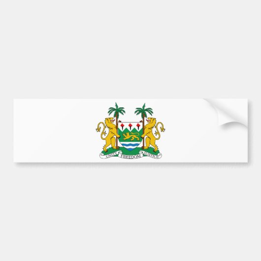 Sierra Leone wapenstilstand Bumpersticker (Voorkant)