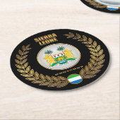 Sierra Leone wapenstilstand Ronde Kartonnen Onderzetter (Gebogen)