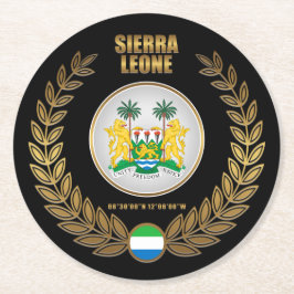 Sierra Leone wapenstilstand Ronde Kartonnen Onderzetter