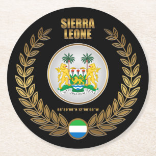 Sierra Leone wapenstilstand Ronde Kartonnen Onderzetter