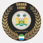 Sierra Leone wapenstilstand Ronde Sticker (Voorkant)