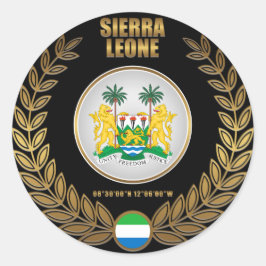Sierra Leone wapenstilstand Ronde Sticker
