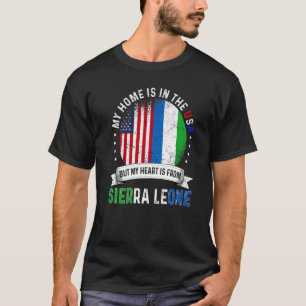 Sierra Leonean American Patriot Heart komt uit Leo T-shirt