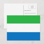 Sierra Leoonse vlag, vlag van Sierra Leone Briefkaart (Voorkant / Achterkant)