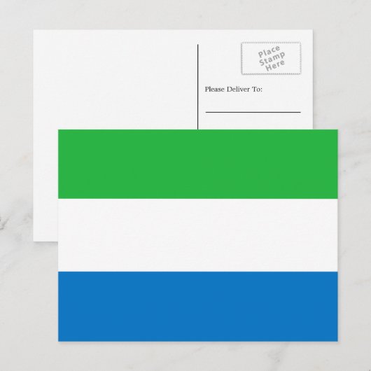 Sierra Leoonse vlag, vlag van Sierra Leone Briefkaart (Voorkant / Achterkant)