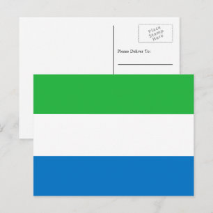 Sierra Leoonse vlag, vlag van Sierra Leone Briefkaart