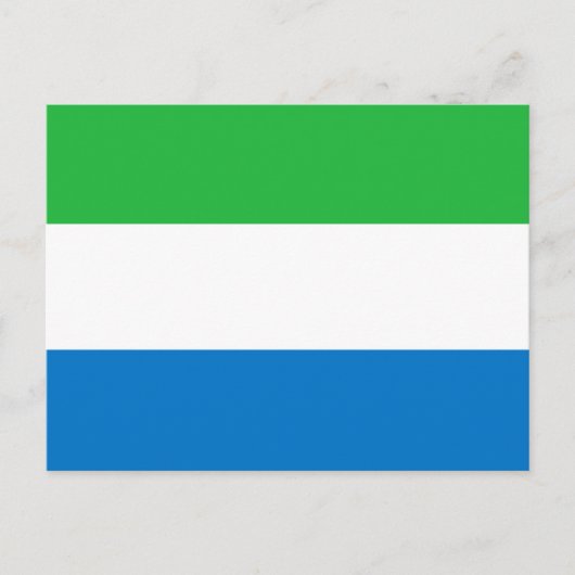 Sierra Leoonse vlag, vlag van Sierra Leone Briefkaart (Voorkant)