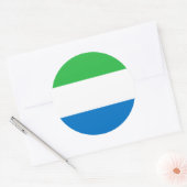 Sierra Leoonse vlag, vlag van Sierra Leone Ronde Sticker (Envelop)