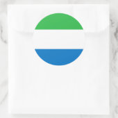 Sierra Leoonse vlag, vlag van Sierra Leone Ronde Sticker (Tas)