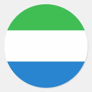 Sierra Leoonse vlag, vlag van Sierra Leone Ronde Sticker