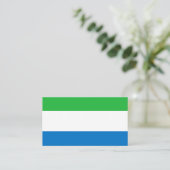 Sierra Leoonse vlag, vlag van Sierra Leone Visitekaartje (Staand voorkant)