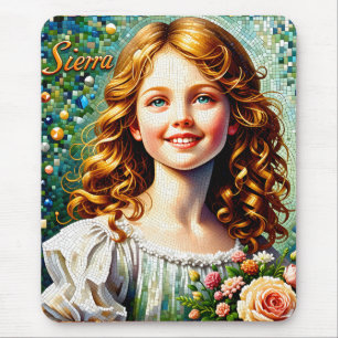 SIERRA ~ Lief Meisje Bloemen ~ Mousepad Muismat
