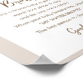 SIERRA Mijn Water Broke Baby shower Spel Sign Poster (Hoek)