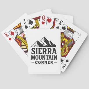 Sierra Mountain Corner – Adventure Logo Design Pokerkaarten