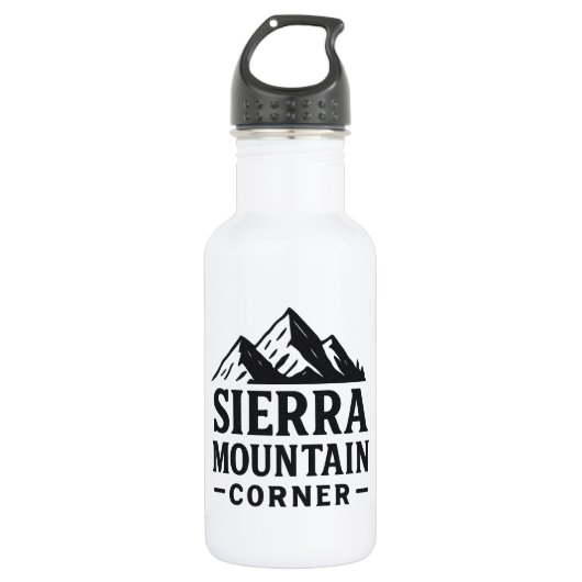 Sierra Mountain Corner – Adventure Logo Design Waterfles (Voorkant)
