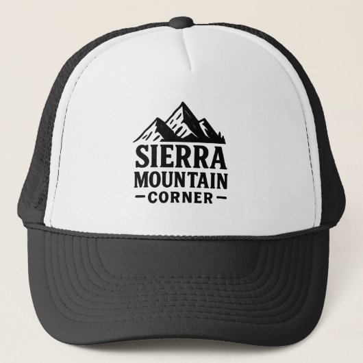 Sierra Mountain Corner – Adventure Logo T-shirt Trucker Pet (Voorkant)