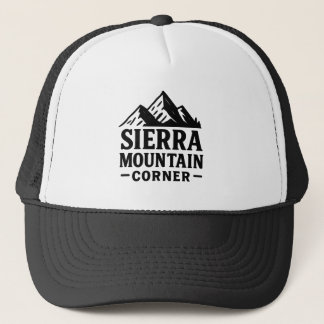 Sierra Mountain Corner – T-shirt met adventure log Trucker Pet