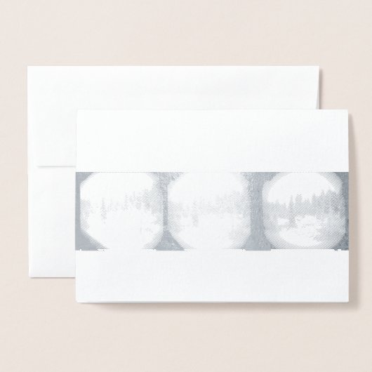 Sierra Mountain Snowstorm - Snowy Pines Kaart (Voorkant met envelop)
