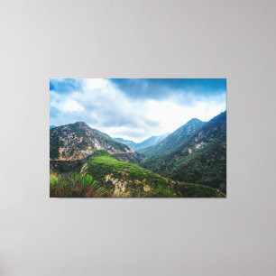 Sierra Mountain Valley Storm Wandkunst Landschap Canvas Afdruk