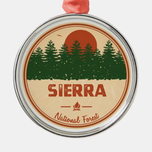 Sierra National Forest Metalen Ornament (Voorkant)