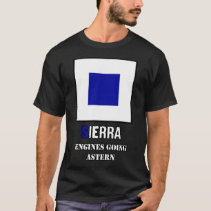 Sierra nautische vlaggen t-shirt