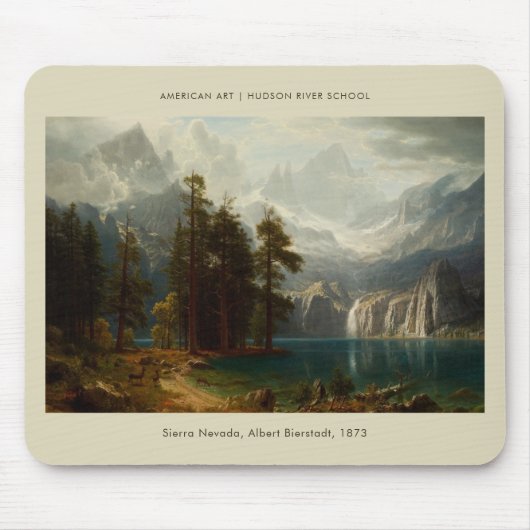 Sierra Nevada Albert Bierstadt Landscape Painting Muismat (Voorkant)